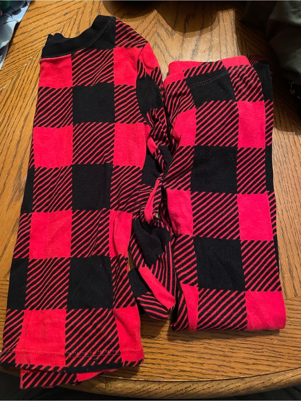 Kids Red and Black Buffalo Plaid Pajama Set
